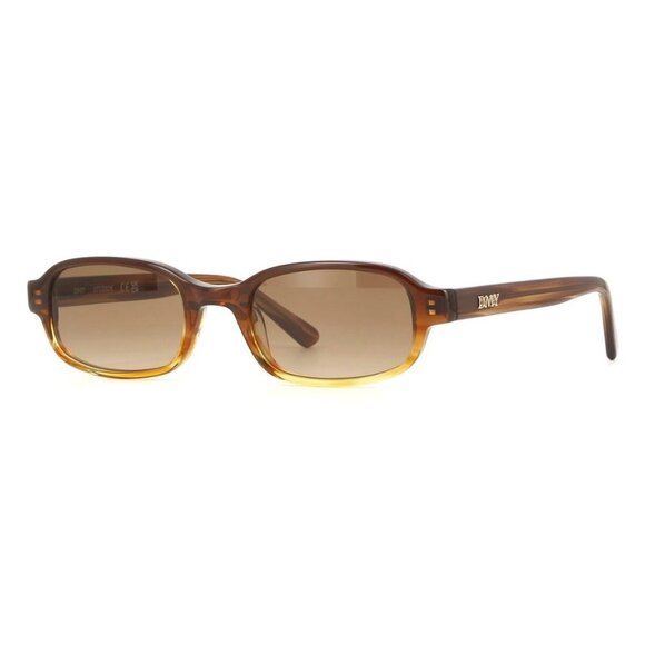 New DMY STUDIOS Margot Havana Square DMYSUN13GB Gradient Brown Sunglasses Women - Picture 1 of 4